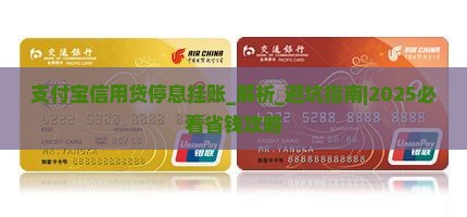 支付宝信用贷停息挂账详解