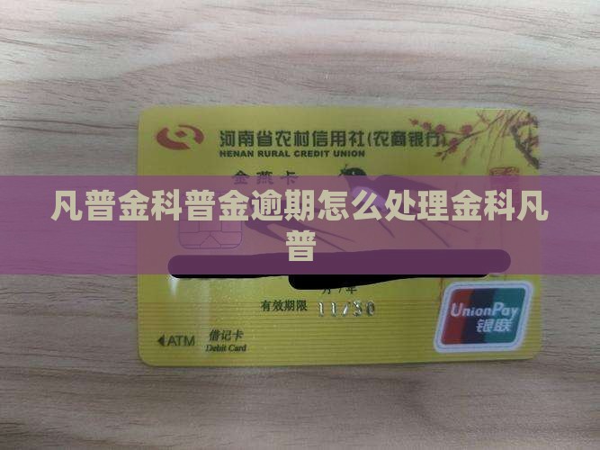 凡普金科发信息逾期如何处理