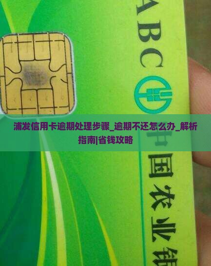 浦发信用卡逾期处理步骤