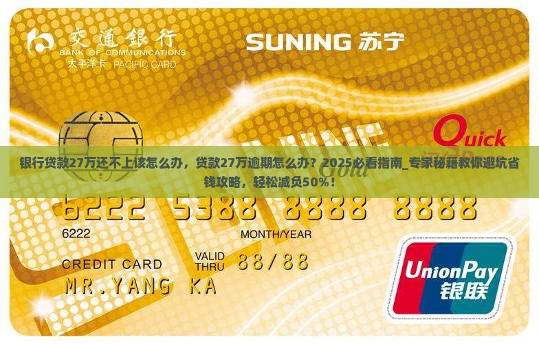 银行贷款27万还不上该怎么办