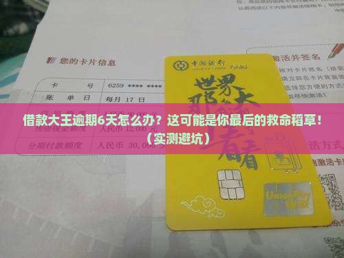 借款大王逾期6天怎么办