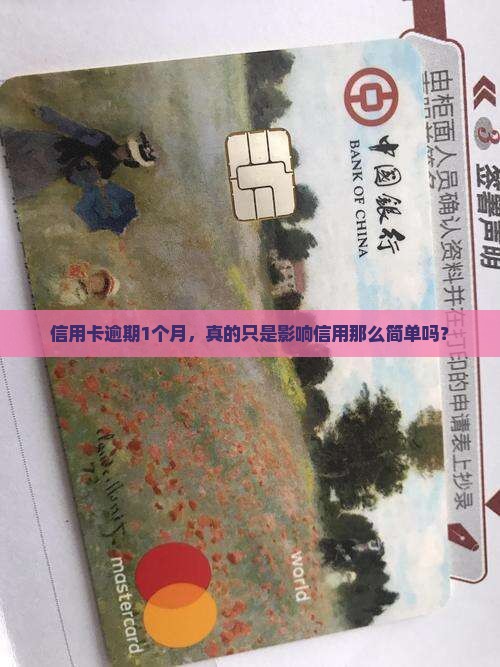信用卡逾期1个月会有哪些后果