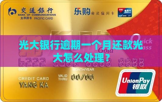 光大银行逾期1个月还款应该怎么处理