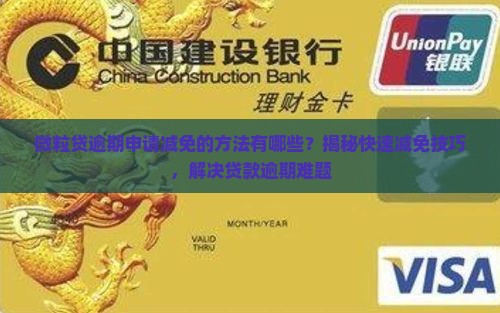 小额贷款逾期申请减免的方法有哪些