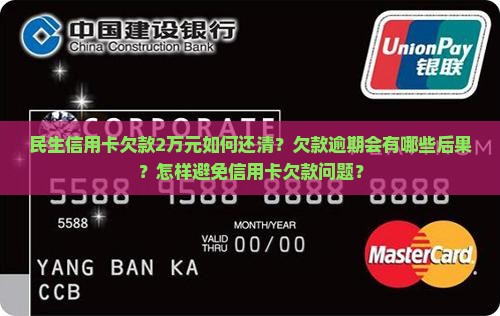 民生信用卡欠款2万多少