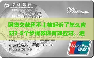 网贷欠款还不上被起诉了怎么应对