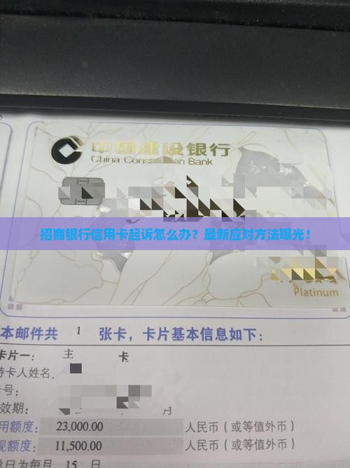 招商银行信用卡起诉怎么办