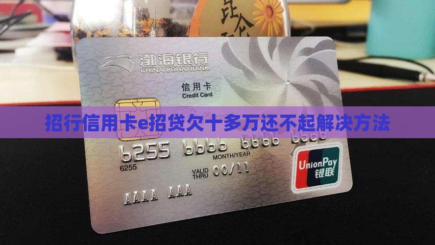 招行信用卡e招贷欠十多万还不起解决方法