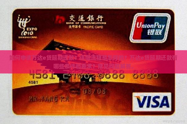 万达e贷延期还款申请流程详解