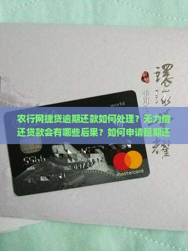 农行网捷贷无力偿还会怎么处理