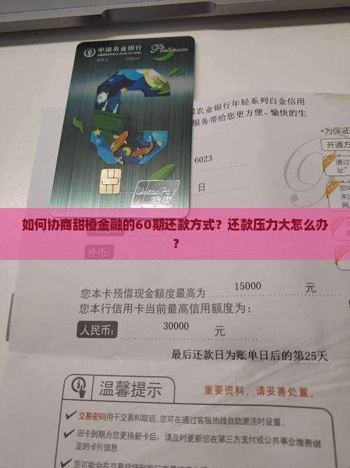 甜橙金融如何协商60期还款方式
