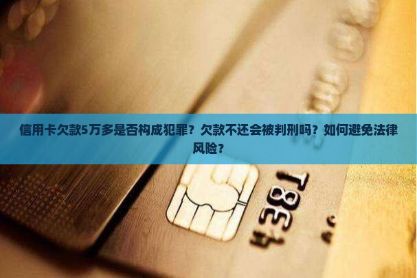 8张信用卡欠5万多会坐牢吗