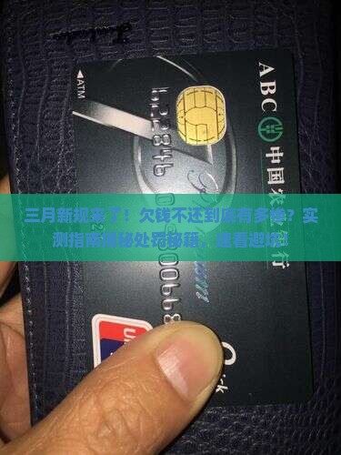 三月新规欠钱不还会受到什么处罚