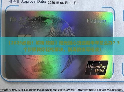 阳光随心贷逾期半年如何处理 阳光随心贷逾期半年如何处理