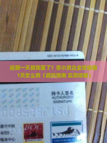京小贷企业贷逾期一天怎么处理
