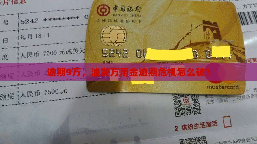 浦发万用金逾期9万如何处理