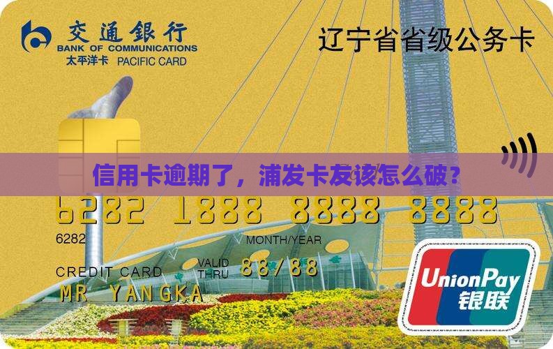 浦发信用卡逾期的人如何妥善处理