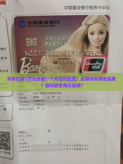 京东白条1万逾期一个月如何处理