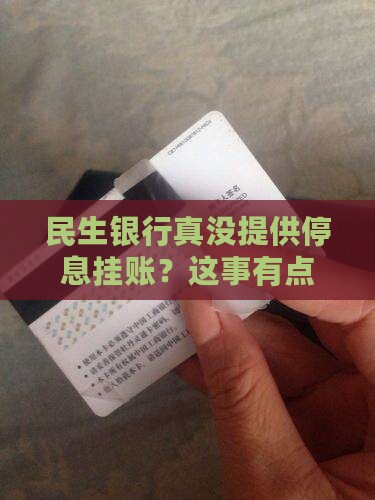 民生银行没有停息挂账吗