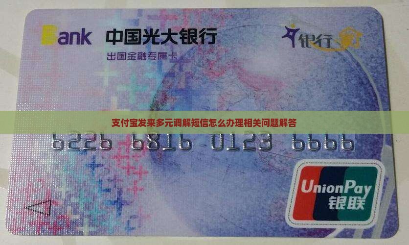 支付宝发来多元调解短信怎么办