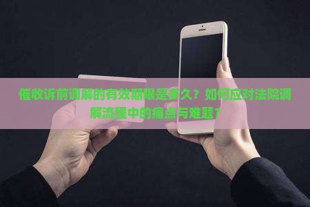 催收去法院诉前调解多久有效