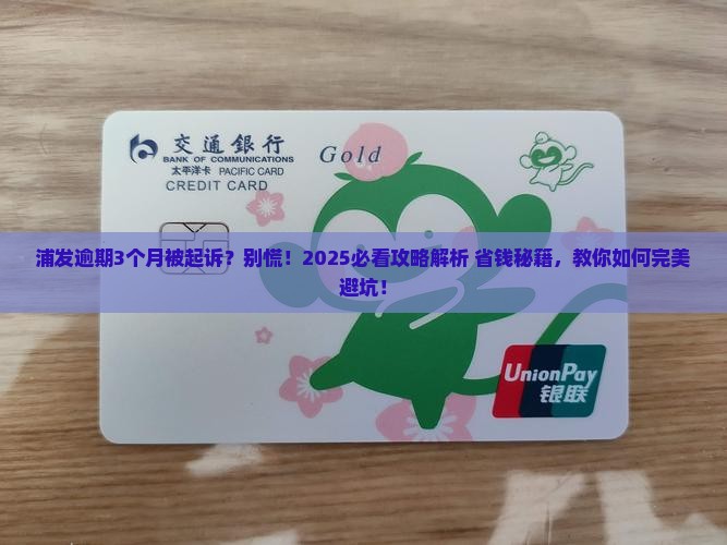 浦发逾期3个月起诉怎么处理