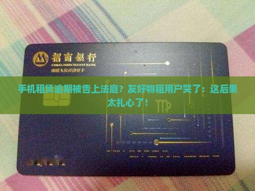 友好物租手机逾期被起诉的后果是什么