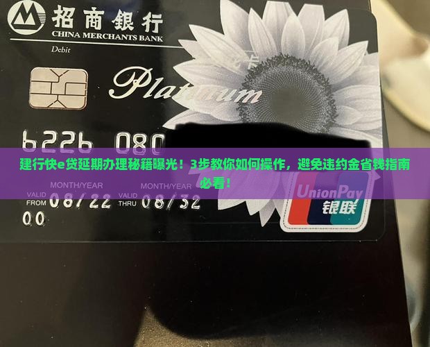 建行快e贷可以办理延期