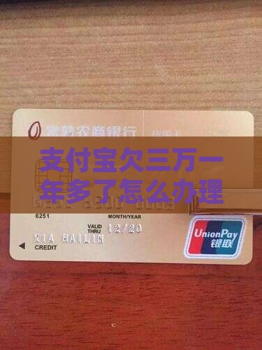 支付宝欠三万一年多了怎么办