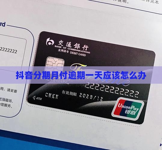 抖音分期月付逾期一天应该怎么办