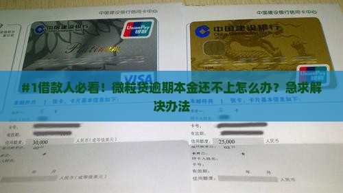 微粒贷逾期本金如何偿还
