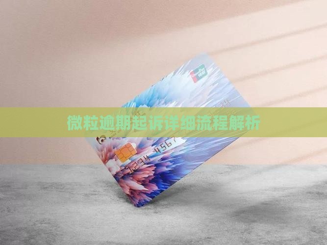 微粒贷逾期被起诉流程解析