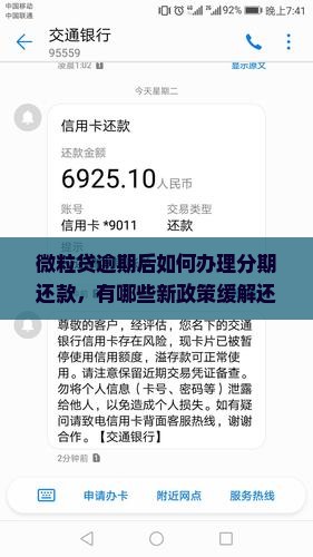 微粒贷逾期可以怎么办理分期还款