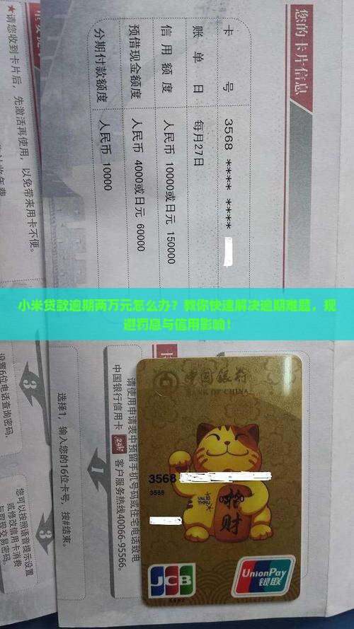 小米贷款逾期两万元怎么办