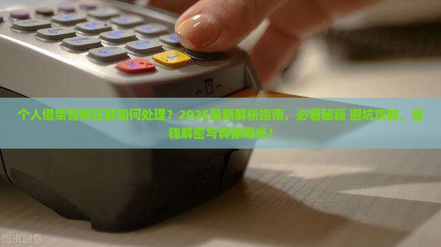 个人借条暂停还款如何处理