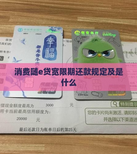 消费随e贷宽限期