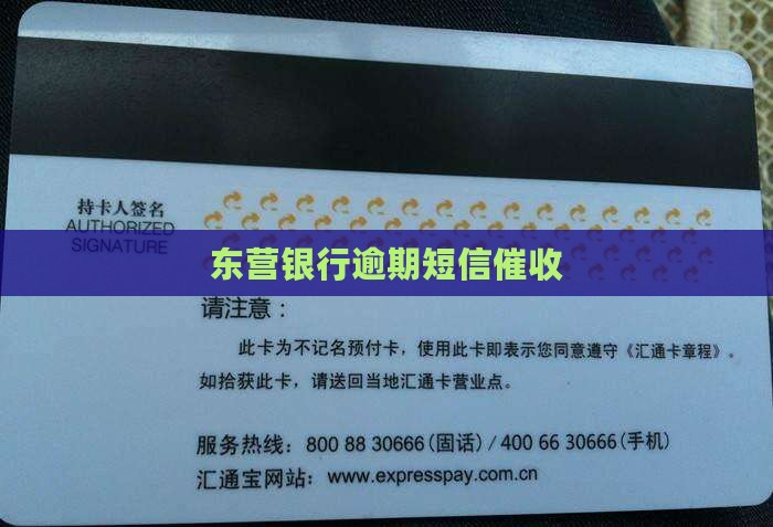 东营银行催收短信