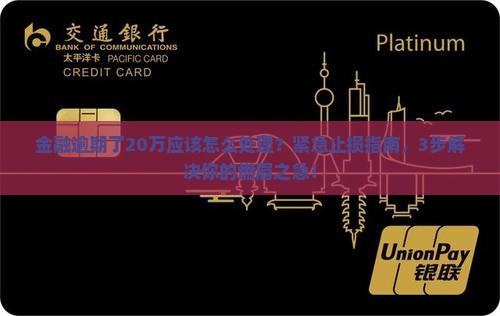 招联金融逾期了20万应该怎么处理