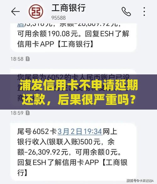 浦发信用卡不申请延期还款会怎样