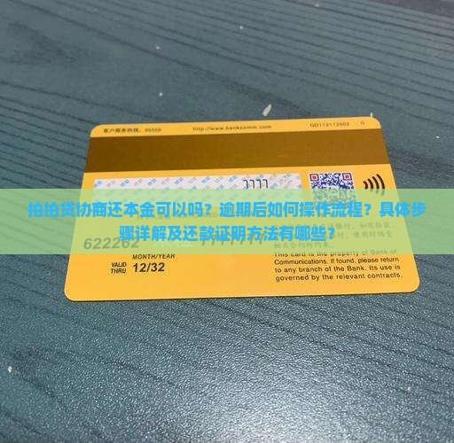 拍拍贷能协商还本金吗如何操作