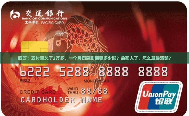 支付宝逾期2万多一月罚息是多少