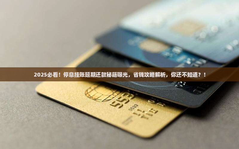 停息挂账延期还款操作方法