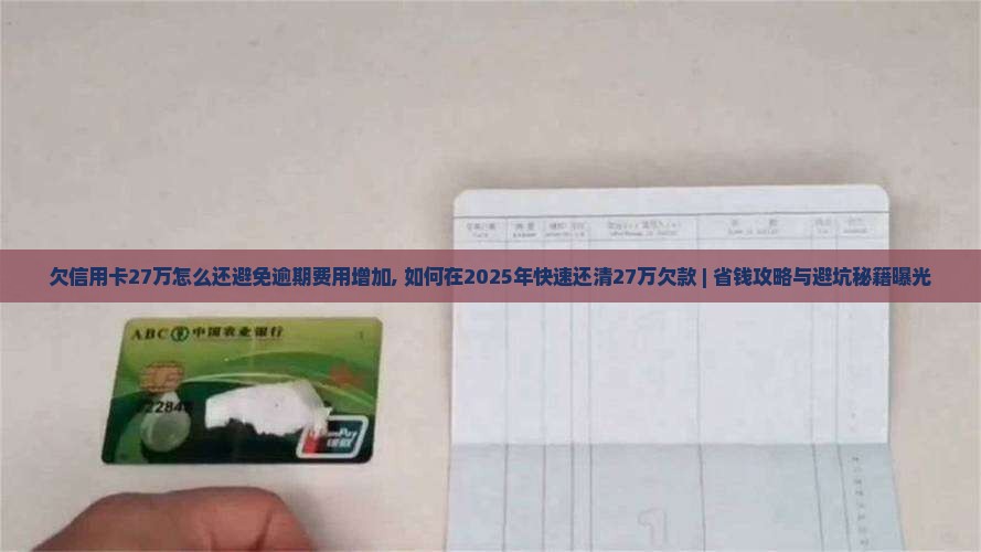 欠信用卡27万怎么还避免逾期费用增加
