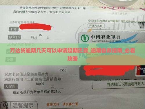 万达贷逾期几天可以申请延期还款