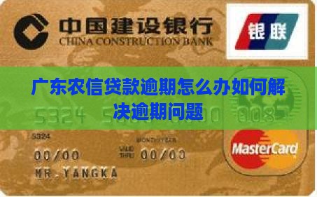 广东农信贷款逾期怎么办如何解决逾期问题