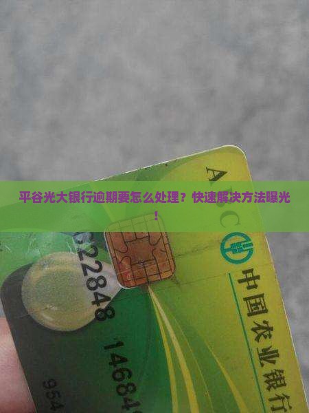 平谷光大银行逾期要怎么处理
