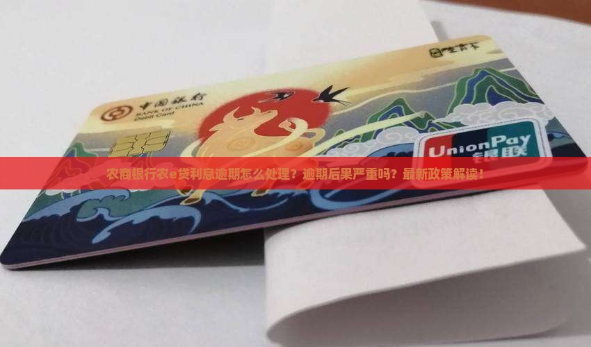 农商银行农e贷利息逾期怎么处理