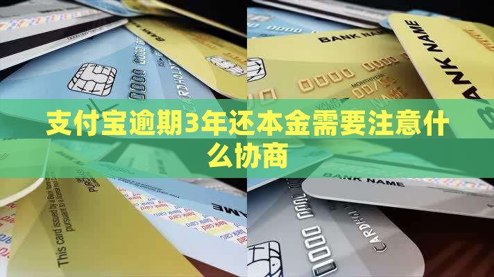 支付宝逾期3年还本金需要注意什么
