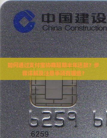 支付宝协商延期半年还款步骤及注意事项