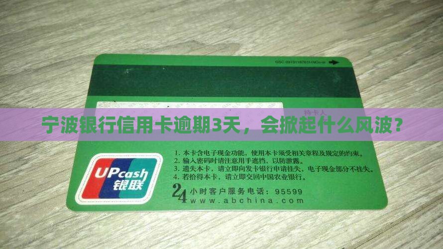 宁波银行信用卡逾期3天会发生什么 宁波银行信用卡逾期3天会发生什么